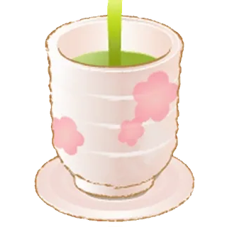 😊 té, taza, matcha, bebida, refresco, sakura whatsapp sticker
