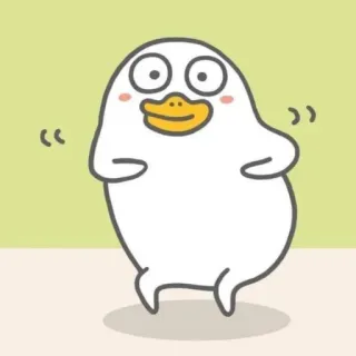 💨 anatra, cartone animato, carino, animale, personaggio, illustrazione whatsapp sticker