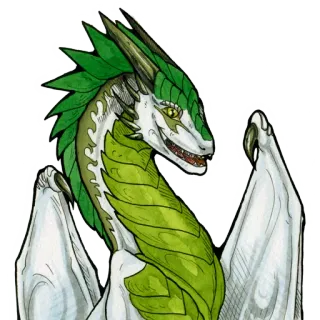 😀 Naga, Makhluk mitos, Naga hijau, Fantasi, Reptil, Naga daun, Naga putih telegram sticker