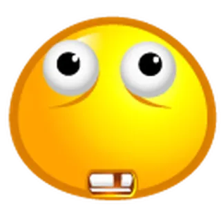 😮 Emoji, Visage, Expression, Choqué, Jaune, Dessin animé whatsapp sticker