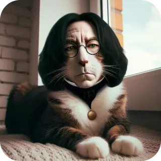 😺 Severus Snape Harry Potter cat, severus, snape, harry potter, professor, animal telegram sticker