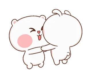 🏃 ours, câlin, dessin animé, mignon, animaux whatsapp sticker