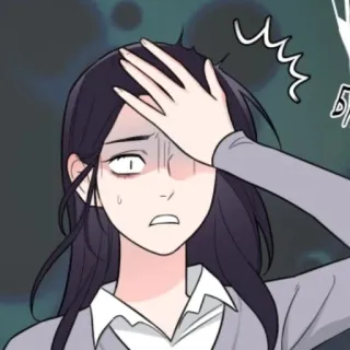 🤦 femme, facepalm, erreur, dessin animé, contrarié(e), regret, frustration whatsapp sticker