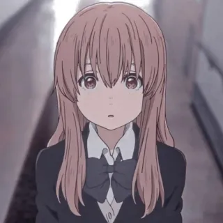 🥺 Shouko Nishimiya A Silent Voice Anime, Manga, Postać, Dziewczyna, Słodkie, Emocjonalne, A Silent Voice, Shouko Nishimiya telegram sticker