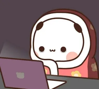💻 かわいい, 漫画, ラップトップ, カワイイ, 絵文字, ステッカー, インターネット telegram sticker