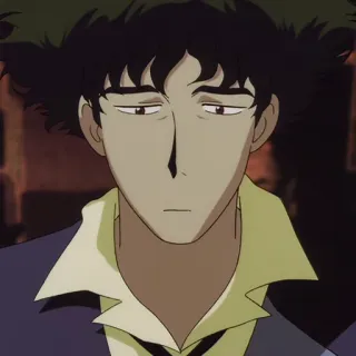 🚬 Spike Spiegel Cowboy Bebop Anime, Cowboy Bebop, Spike Spiegel, Faroeste espacial, Animado, Retrato de personagem whatsapp sticker