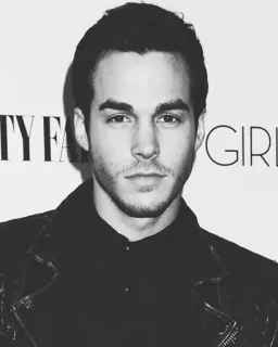 ⚓️ Chris Wood acteur, portrait, célébrité, homme, noir et blanc telegram sticker