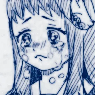 ✉️ Anime, Manga, Płacz, Płaczący, Smutny, Łzy telegram sticker