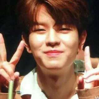 🐶 personne, asiatique, signe de paix, sourire, homme, portrait whatsapp sticker