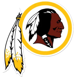 🏈 Коренные американцы, Redskins, Логотип, Перо, Талисман telegram sticker