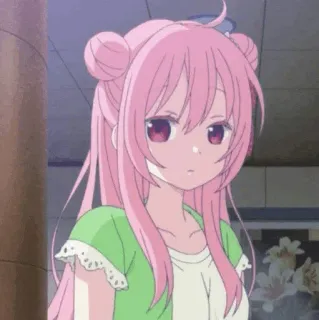 🍭 アニメ, ピンク髪, 漫画, 可愛い, 女の子 telegram sticker