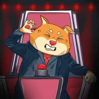 👊 dog, cartoon, animal, judge, music, talent show telegram sticker