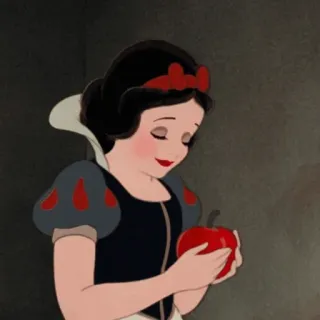 ☁️ Snow White Snow White and the Seven Dwarfs สโนว์ไวท์, ดิสนีย์, เจ้าหญิง, การ์ตูน, แอปเปิล telegram sticker