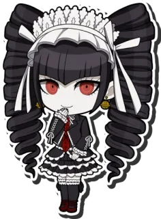 🃏 Celestia Ludenberg Danganronpa Anime, Mangá, Danganronpa, Celestia Ludenberg, Gótico, Chibi telegram sticker