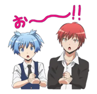 😨 お〜 anime, desenho animado, chocado, reação, surpreso, expressão telegram sticker