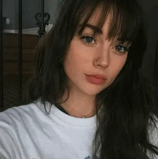 🖤 wanita, potret, selfie, brunette, gadis, wajah telegram sticker