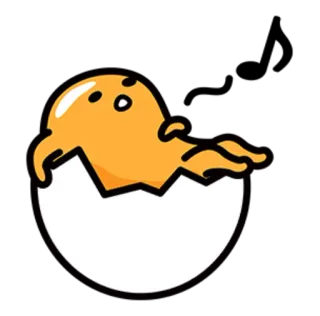 🎼 Gudetama Gudetama, ovo preguiçoso, desenho animado, ovo, fofo, comida telegram sticker