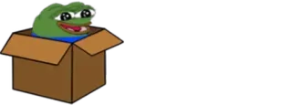 📦 Pepe the Frog Pepe, frog, meme, box telegram sticker