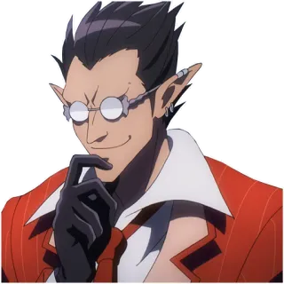 🤔 Demiurge Overlord anime, character, glasses, overlord, demiurge telegram sticker