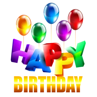 🎈 HAPPY ballons, fête, célébration, joie, festif whatsapp sticker