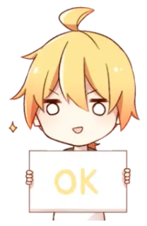 💭 OK ok, persetujuan, setuju, anime, manga, imut telegram sticker