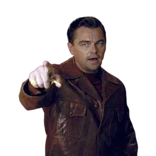 👆 leonardo dicaprio, menunjuk, aktor, meme telegram sticker
