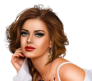 🙂 mujer, retrato, belleza, cara, maquillaje, modelo telegram sticker