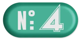 4️⃣ N°: 4 Número 4, Etiqueta telegram sticker