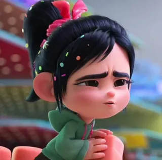 🦋 Vanellope von Schweetz Wreck-It Ralph cartoon, disney, wreck-it-ralph, vanellope, vanellope von schweetz, character whatsapp sticker