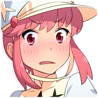 😳 Anime, Ragazza, Personaggio, Cartone animato, Illustrazione telegram sticker