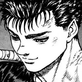 ⚔ Guts Berserk Anime, Manga, Espada, Luchador, Agallas telegram sticker