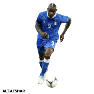 ⚽ Mario Balotelli ALI'AFSHAR sepak bola, football, atlet, olahraga, pemain telegram sticker