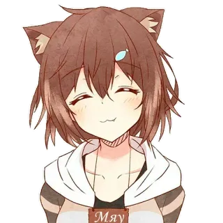 😊 May anime, cat, girl, cute, kawaii, sticker telegram sticker