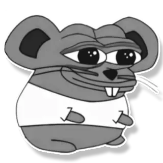 😀 Meme, Pepe, Ratte, Tier, Cartoon telegram sticker