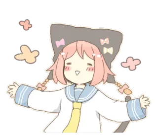 ☺️ anime, kawaii, cute, girl, cartoon, sticker whatsapp sticker