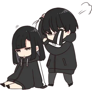 😤 Anime, Manga, Triste, Emocional, Lindo, Chibi whatsapp sticker