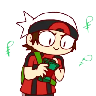 💶 Trainer Pokemon trener, Pokémon, gra wideo, postać, kreskówka telegram sticker