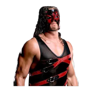 😡 Kane catcheur, masqué, rouge, noir, catch telegram sticker