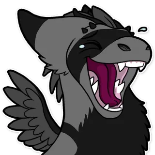 😂 Dessin animé, Emoji, Expression, Animal, Rire, Fourrure telegram sticker
