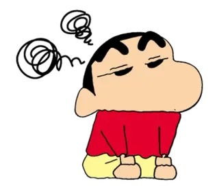 😓 Shin-chan Crayon Shin-chan anime, cartoon, shin-chan, tired, sleepy telegram sticker