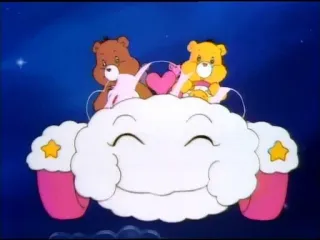 🚗 Cartoon Bären, Wolkenauto, Glücksbärchis, 80er Cartoon, Retro, Niedlich, Animiert whatsapp sticker