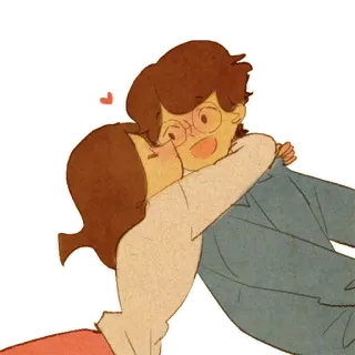 😚 cinta, ciuman, pasangan, hubungan, kartun, kasih sayang whatsapp sticker