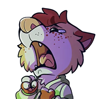 😂 crying, sad, distressed, cartoon, animal, tears, upset telegram sticker