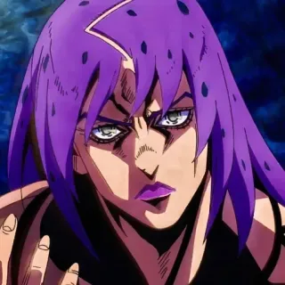 🐸 Diavolo JoJo's Bizarre Adventure Anime, Bösewicht, Lila, Boss, Manga telegram sticker