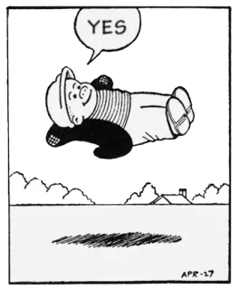👍 YES cartoon, yes, comic, floating, retro, vintage telegram sticker