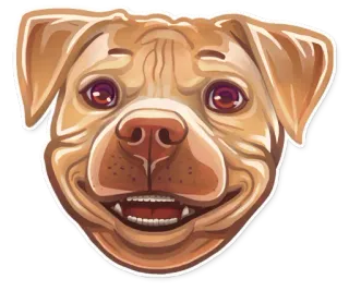 😀 cane, animale, animale domestico, cartone animato, adesivo, carino telegram sticker
