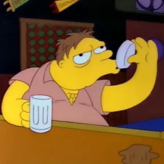 🍺 Barney Gumble The Simpsons 만화, 알코올, 바, 맥주, 심슨, 취한 telegram sticker