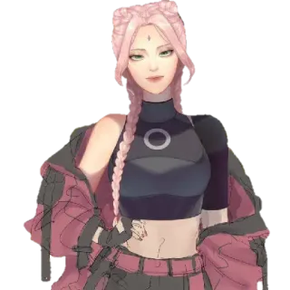 🥵 Sakura Naruto anime, sakura, naruto, postać żeńska, różowe włosy, ninja telegram sticker