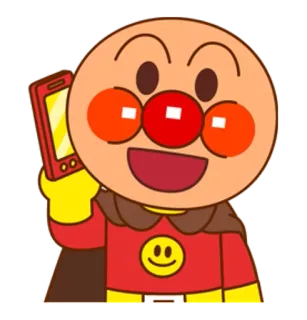 🐼 Anpanman Anime, Kreskówka, Postać, Japonia, Telefon, Komunikacja telegram sticker