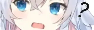 ❓ Anime, Frage, Vtuber, Verwirrt telegram sticker
